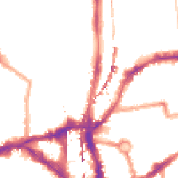 Night-time road noise heatmap for E2 8AB