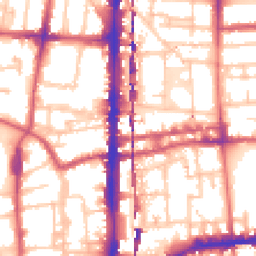 Daytime road noise heatmap for E2 8BF