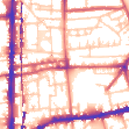 Daytime road noise heatmap for E2 8BL