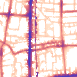Daytime road noise heatmap for E2 8BS