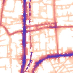 Daytime road noise heatmap for E2 8DE