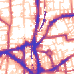 Daytime road noise heatmap for E2 8DN