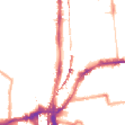 Night-time road noise heatmap for E2 8DY