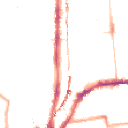 Night-time road noise heatmap for E2 8ER