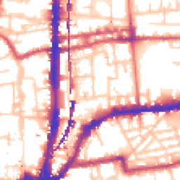 Daytime road noise heatmap for E2 8ES