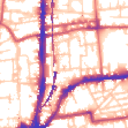 Daytime road noise heatmap for E2 8EW