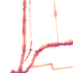 Night-time road noise heatmap for E2 8EW