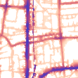 Daytime road noise heatmap for E2 8FZ