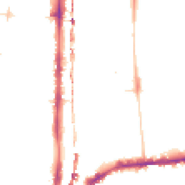 Night-time road noise heatmap for E2 8GB