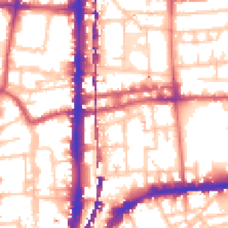 Daytime road noise heatmap for E2 8GD