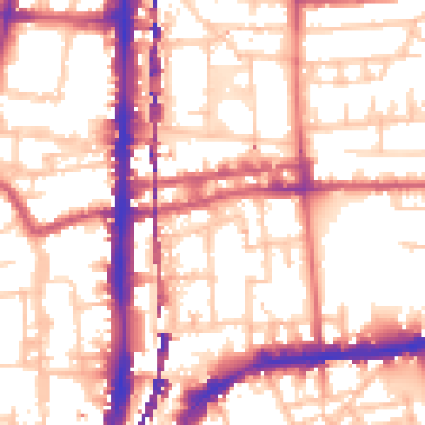 Daytime road noise heatmap for E2 8GE
