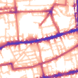 Daytime road noise heatmap for E2 8GJ