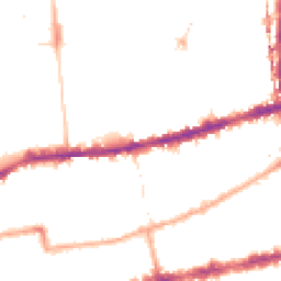 Night-time road noise heatmap for E2 8GJ