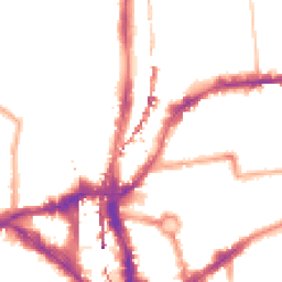 Night-time road noise heatmap for E2 8GS