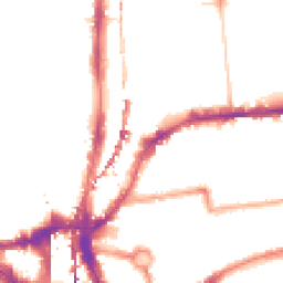 Night-time road noise heatmap for E2 8GX