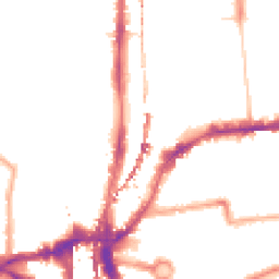 Night-time road noise heatmap for E2 8JH