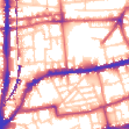 Daytime road noise heatmap for E2 8NP