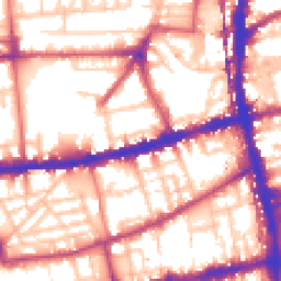 Daytime road noise heatmap for E2 8PT