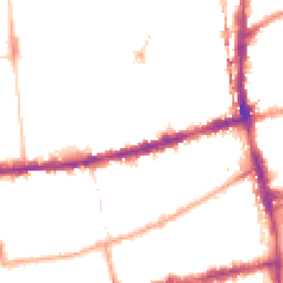 Night-time road noise heatmap for E2 8PT
