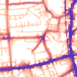 Daytime road noise heatmap for E2 8RN