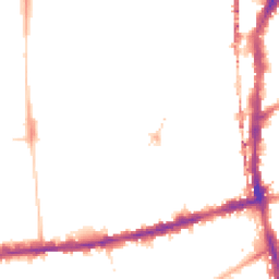 Night-time road noise heatmap for E2 8RN