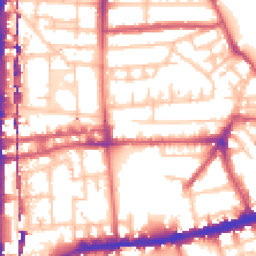 Daytime road noise heatmap for E2 8RS