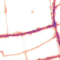 Night-time road noise heatmap for E2 9AQ