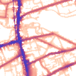 Daytime road noise heatmap for E2 9AT