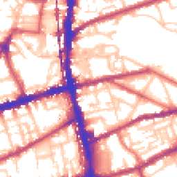 Daytime road noise heatmap for E2 9BS