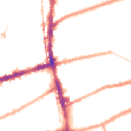 Night-time road noise heatmap for E2 9BS