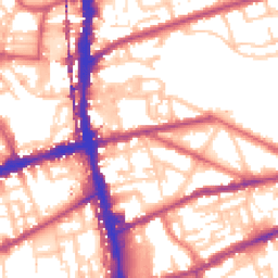 Daytime road noise heatmap for E2 9BX