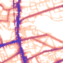 Daytime road noise heatmap for E2 9DF