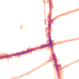 Night-time road noise heatmap for E2 9DT