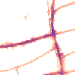Night-time road noise heatmap for E2 9DY
