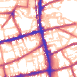 Daytime road noise heatmap for E2 9FD
