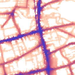 Daytime road noise heatmap for E2 9FE