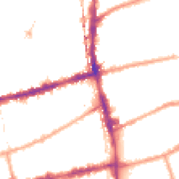 Night-time road noise heatmap for E2 9FE