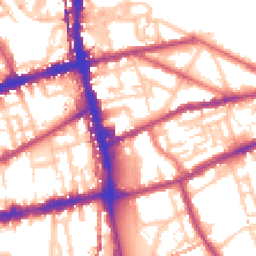 Daytime road noise heatmap for E2 9LR