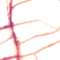 Night-time road noise heatmap for E2 9LX