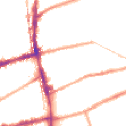 Night-time road noise heatmap for E2 9NY