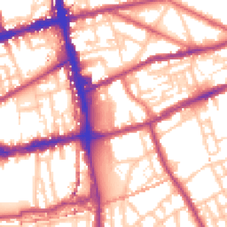 Daytime road noise heatmap for E2 9PB