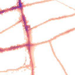 Night-time road noise heatmap for E2 9PB