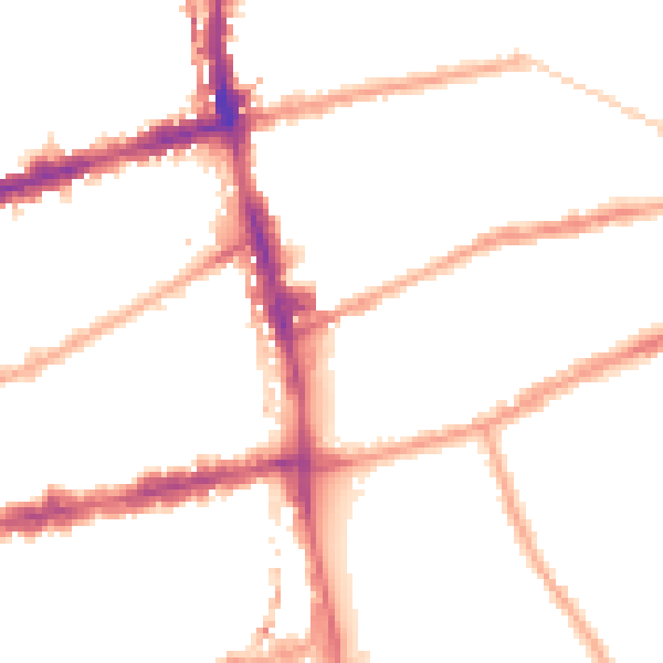 Night-time road noise heatmap for E2 9PH