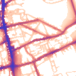 Daytime road noise heatmap for E2 9QF