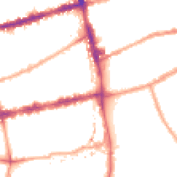Night-time road noise heatmap for E2 9QX