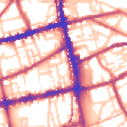 Daytime road noise heatmap for E2 9RN