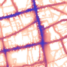 Daytime road noise heatmap for E2 9RP