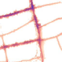 Night-time road noise heatmap for E2 9RP