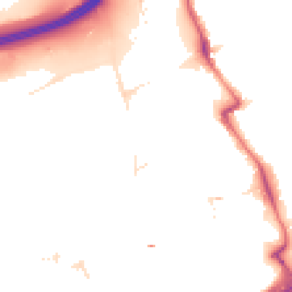 Night-time road noise heatmap for E20 1AD