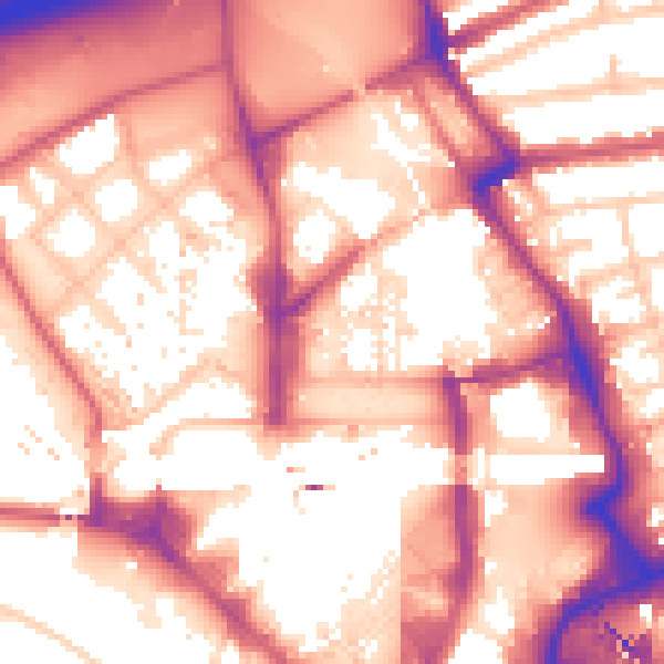 Daytime road noise heatmap for E20 1AE